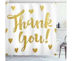 Repeating Mini Hearts Shower Curtain