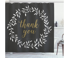 Olive Branch Round Frame Shower Curtain