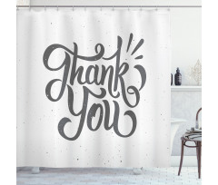 Spots Funky Dramatic Font Shower Curtain