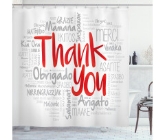 Appreciation Merci Danke Shower Curtain