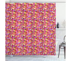 Tasty Cakes with Scatters Shower Curtain