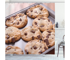 Chocolate Snacks on a Tray Shower Curtain