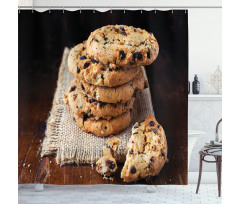 Stacks of Baked Doughy Goods Shower Curtain