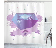 Wording with Diamond Shower Curtain