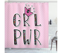 Girl Power in Ornate Shower Curtain