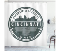 Aged America Emblem Ohio Shower Curtain