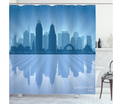 Reflection Cityscape Shower Curtain
