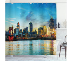 Overview Early Morning Shower Curtain