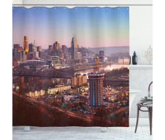 Center of the City Urban Shower Curtain