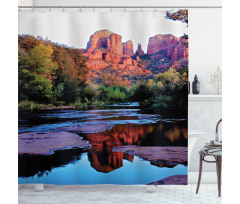 Majestic Cliffs Dawn Photo Shower Curtain