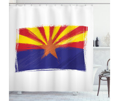 Grunge Design State Flag Shower Curtain