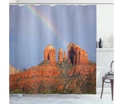 Rainbow Above Grand Canyon Shower Curtain