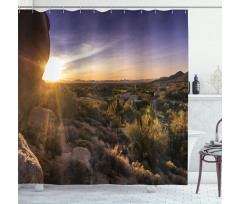 Scenic Sunrise Sandstones Shower Curtain