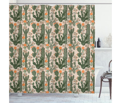 Desert Botany Cacti Flora Shower Curtain