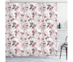 Romantic Floral Blossom Shower Curtain