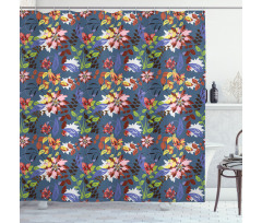 Floral Vintage Spring Shower Curtain