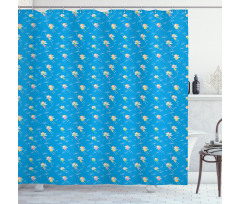 Flying Summer Elves Shower Curtain