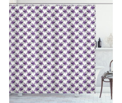 Romantic Violet Rose Blooms Shower Curtain