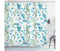 Spring Season Plants Shower Curtain