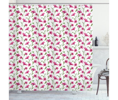 Lily Blossoms Garden Art Shower Curtain