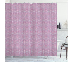 Repeating Diagonal Lines Shower Curtain