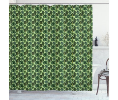 Palm Leaves Jungle Plants Shower Curtain