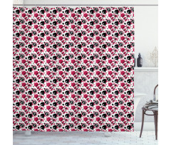 Grunge Pomegranate and Stains Shower Curtain