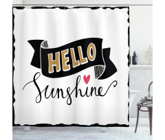 Grunge Effect Words Shower Curtain