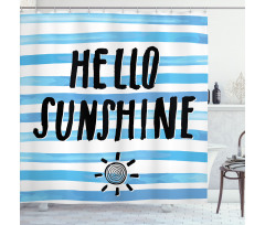 Typographic Stripes Shower Curtain