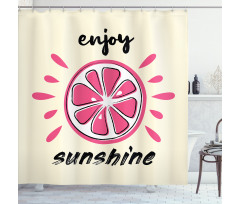 Vacation Retro Words Shower Curtain