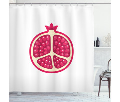 Cartoon Pomegranate Seeds Shower Curtain