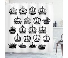 Royal Medieval Crowns Vintage Shower Curtain