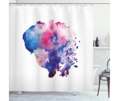 Watercolor Splash Abstract Shower Curtain