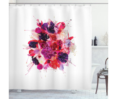 Bouquet of Exotic Flowers Shower Curtain