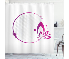 Simple Flower Branch Leaf Shower Curtain