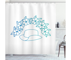 Cowboy Hat and Flower Wreath Shower Curtain