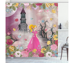 Fairy Tale Theme Cartoon Shower Curtain