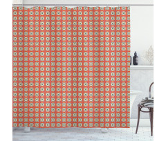 Mosaic Tiles Retro Style Shower Curtain