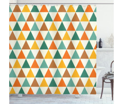 Repeating Retro Triangles Shower Curtain