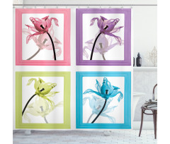 Flowers in Frames Shower Curtain