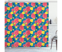 Valentine's Rose Blossoms Shower Curtain