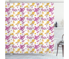 Flourishing Orchid Branches Shower Curtain