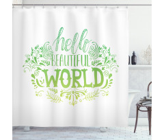 Hello World Shower Curtain