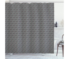 Minimalist Maze with Zigzags Shower Curtain