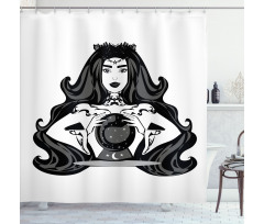 Fortune Teller Woman Magic Shower Curtain