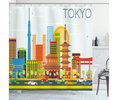 Unique Architecture Tourism Shower Curtain