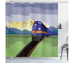 Rural Country Train Design Shower Curtain