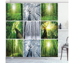 Woodland Winter and Spring Shower Curtain