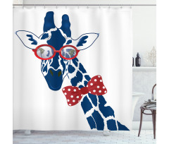 Long Neck with Bowtie Shower Curtain