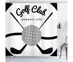 Golf Club Sign Members Only Shower Curtain